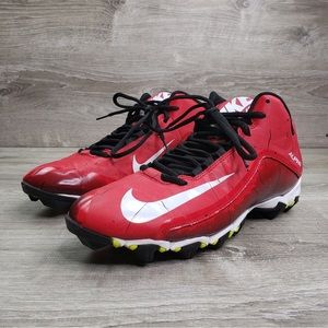 Nike Alpha Shark 2 Mens 11.5 Fastflex Football Cleats Red 719952-610